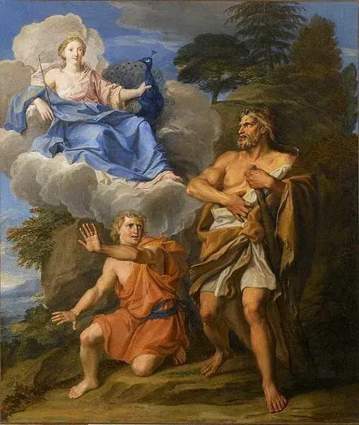 Diosa Hera o Juno con Hercules o Heracles