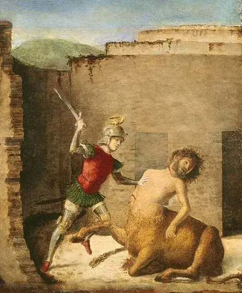 Teseo contra el minotauro