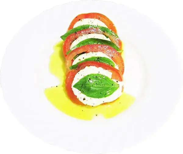 Ensalada caprese tradicional de Italia